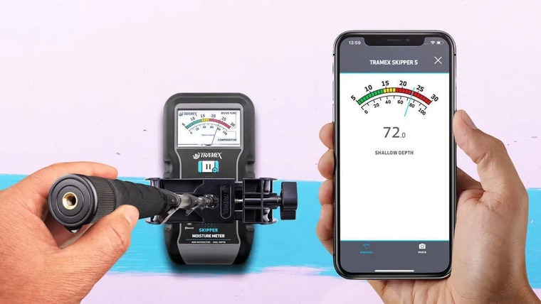 Tramex Skipper 5 nem ölçer ve telefon uygulaması